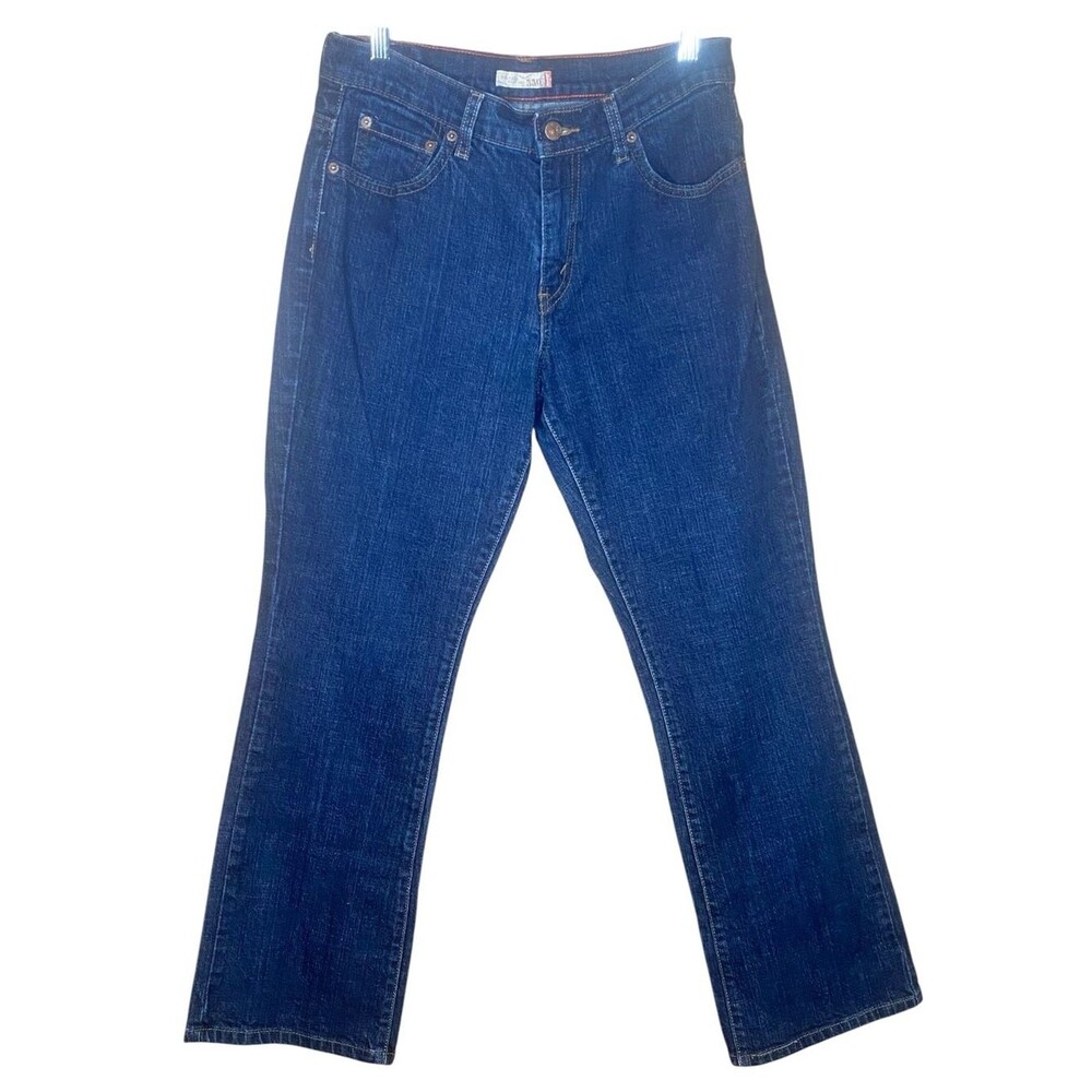 Levi's 550 Relaxed Bootcut Jeans Dark Wash SZ 10 Medium Mid Rise Slight Flare